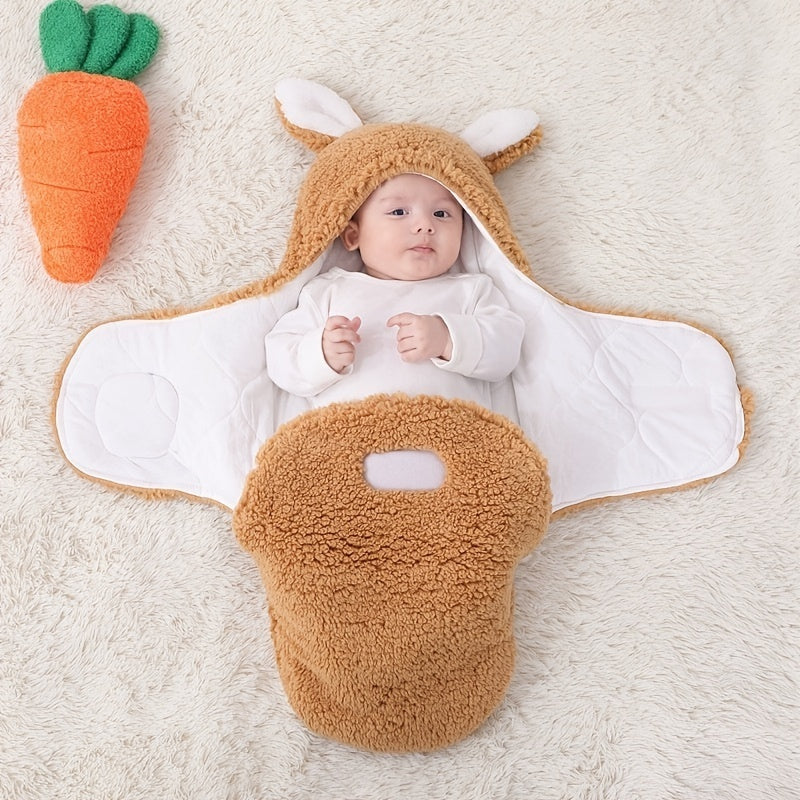 Saco de Dormir para Bebé Súper Suave, Manta para Recién Nacido de Lana Esponjosa, Mantas para Envolver, Envoltura para Bebés Unisex para Bebés Recién Nacidos, Niños, Niñas, con Función de Protección y Soporte para la Cabeza