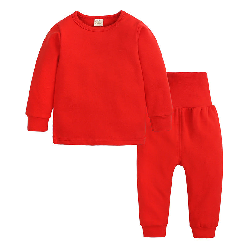 Printemps automne enfants pyjama costume coton vêtements chauds pour enfants