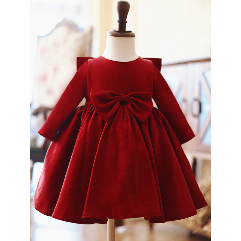 Robe rouge fille pour anniversaire princesse