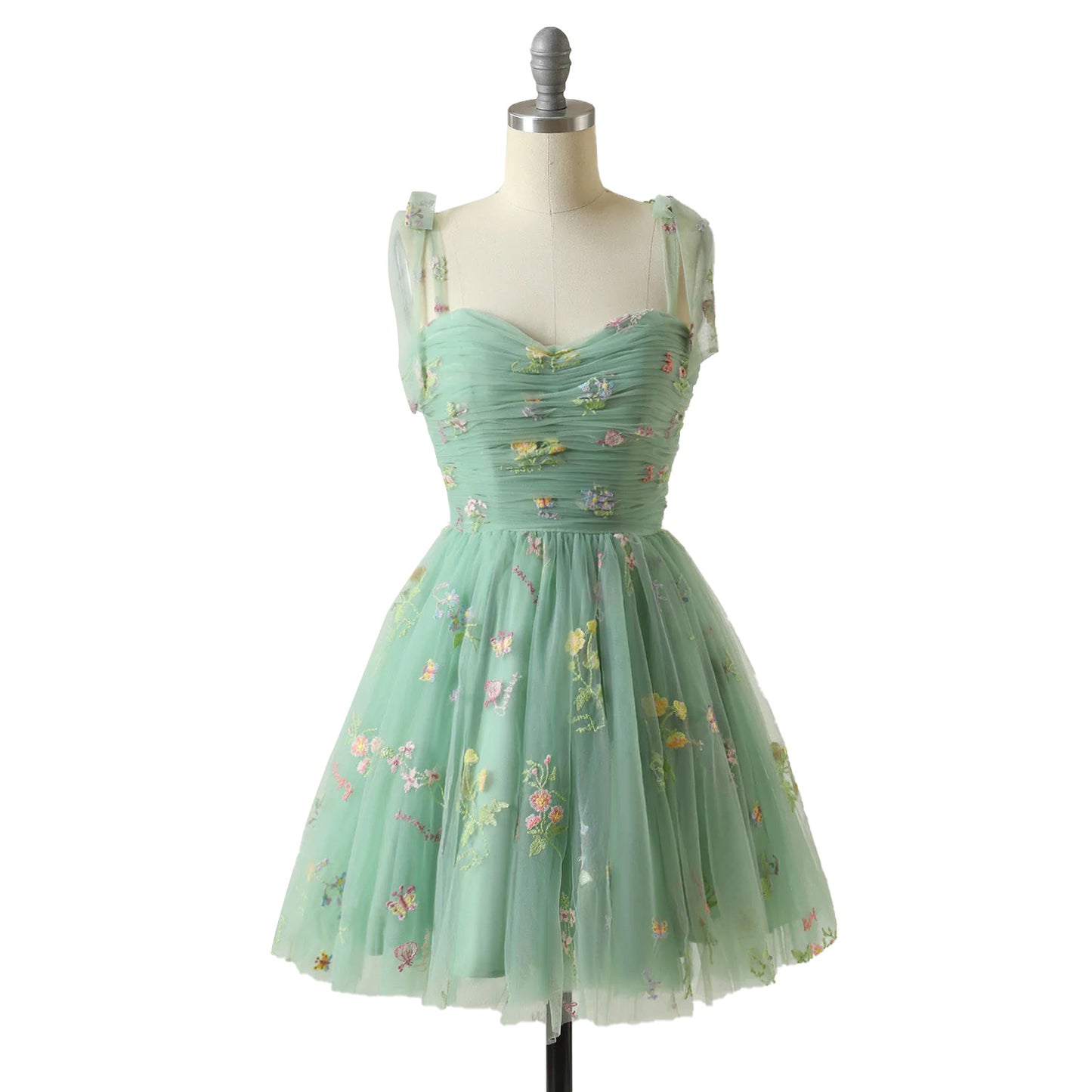 Vestido halter floral para mujer verde