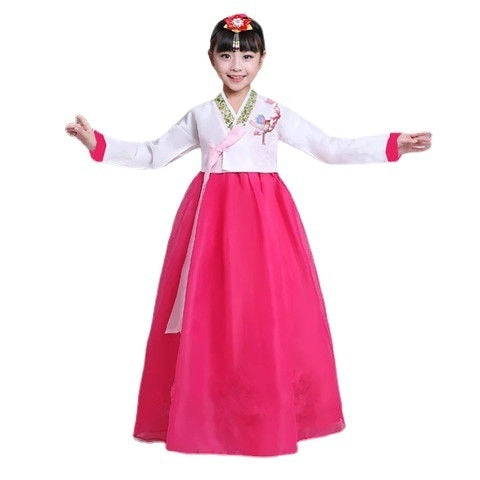 Vêtements photographie coréenne spectacle de minorité pour enfants Costume de danse pour filles Hanbok