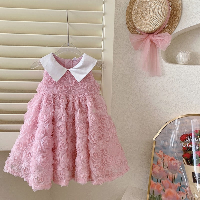 Children's Handmade Mesh Fashionable Princess Dress