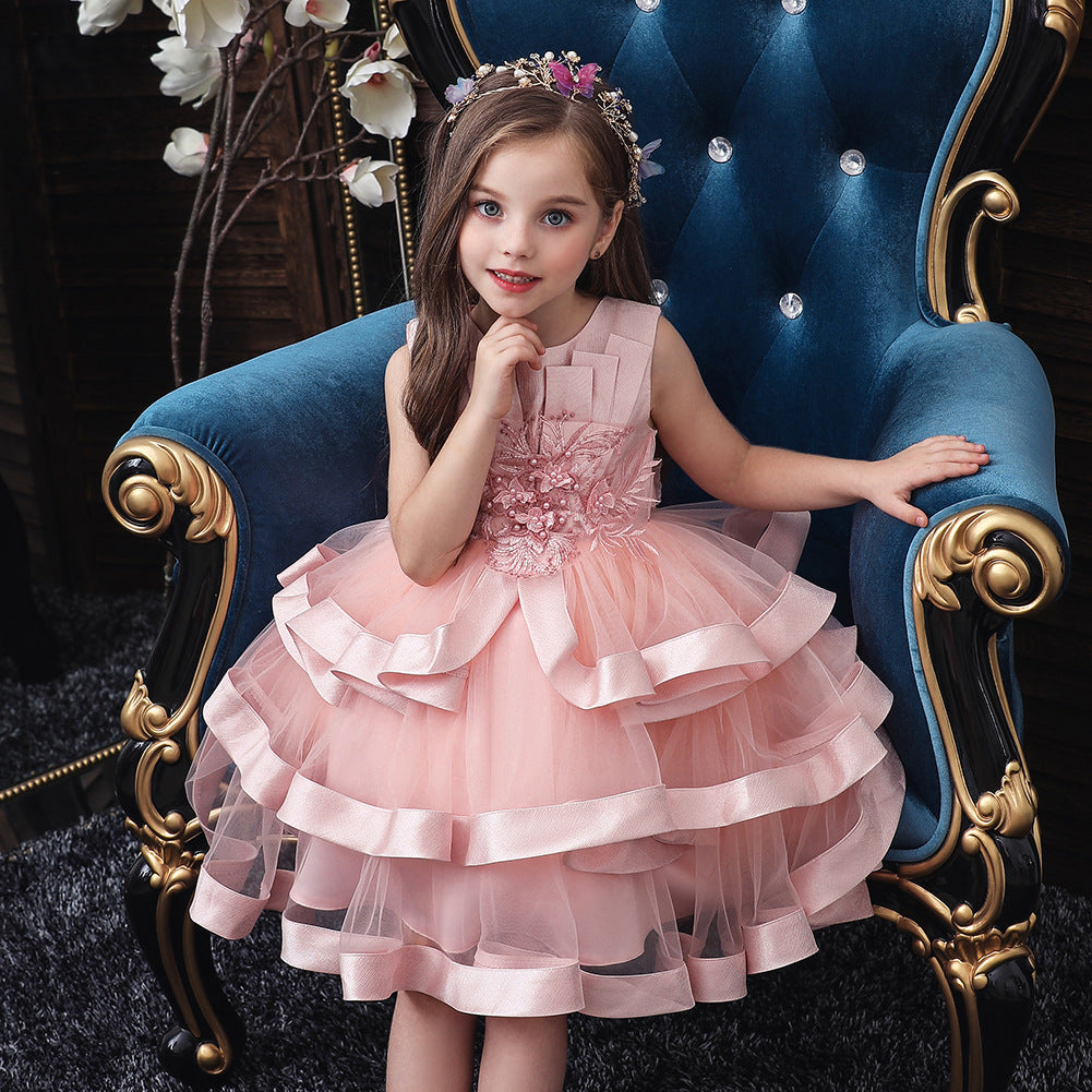 Children's Princess Gown Dress Dress Multi-layer Pettiskirt