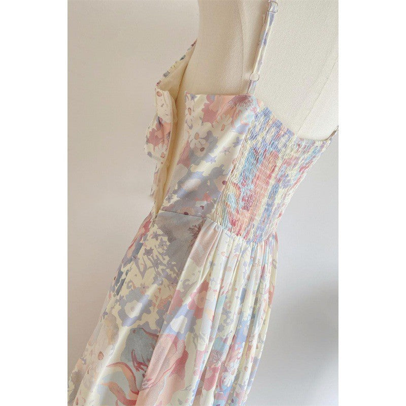 Floral Strap Dress For Women Summer