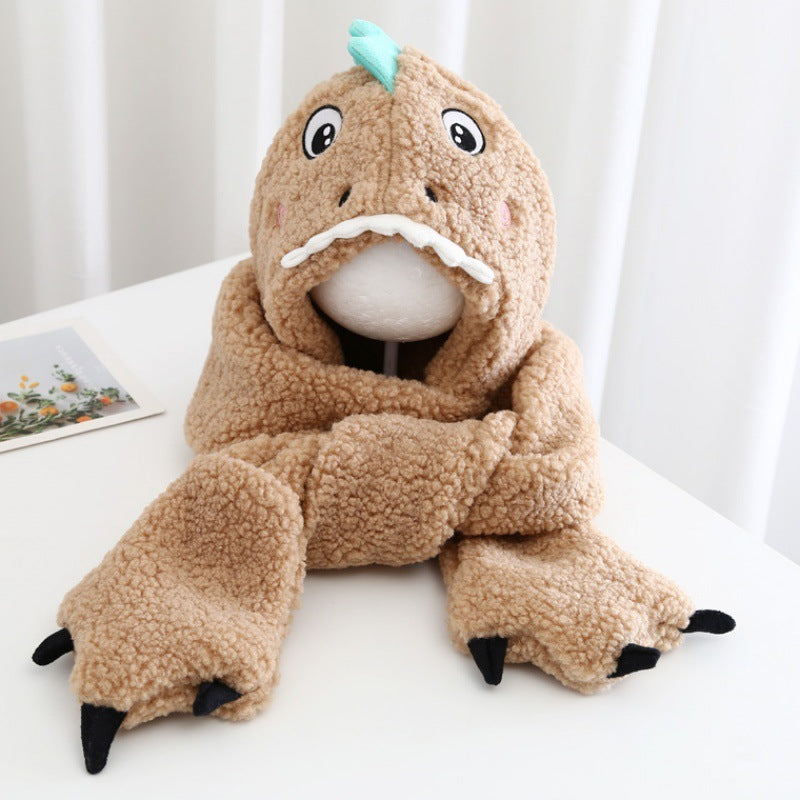 Children's Winter Plush Warm Cute Dinosaur Hat