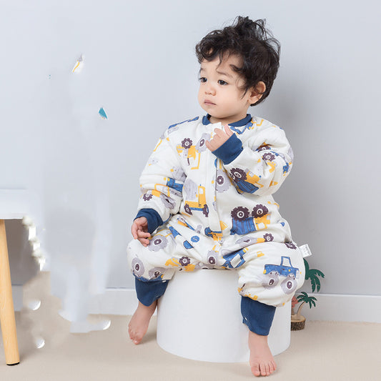 Anti-kick Quilt One-piece Pajamas For Toddlers