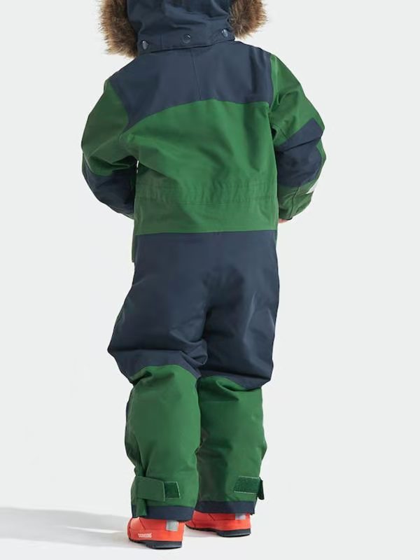 Traje de esquí de una pieza para niños, resistente al viento, impermeable, grueso, luminoso, ropa acolchada de algodón para niños y niñas