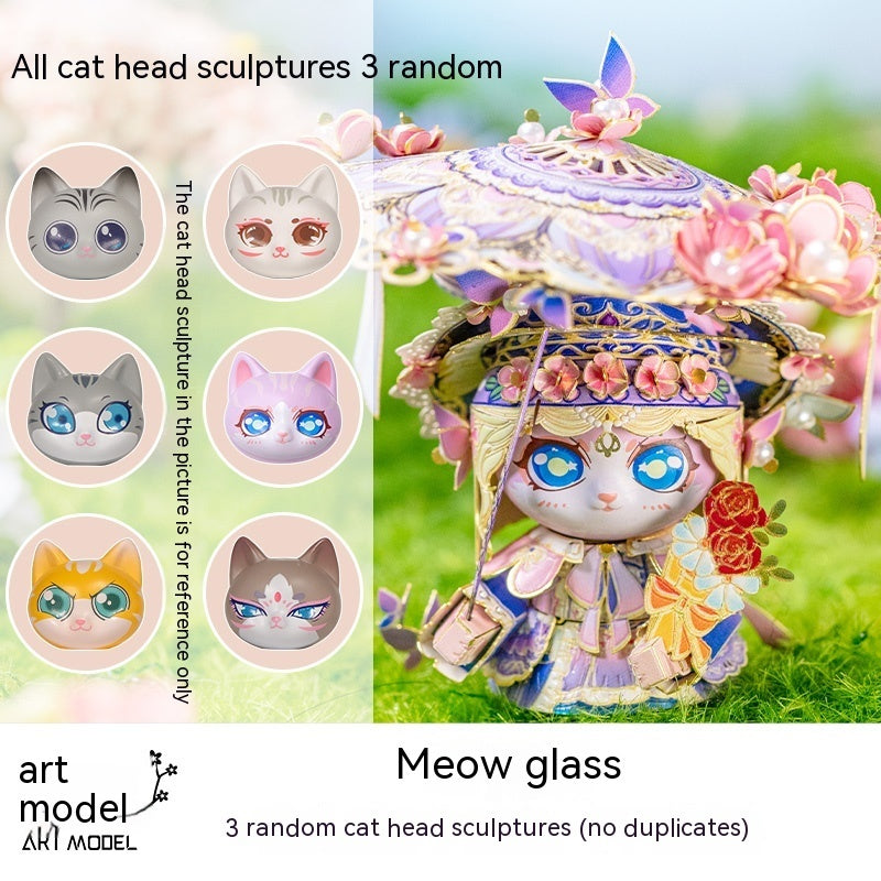 Lucky Cat God Of Wealth 3D Puzzle Model Metal Assembly Model Handmade Fashion Decoration Gift