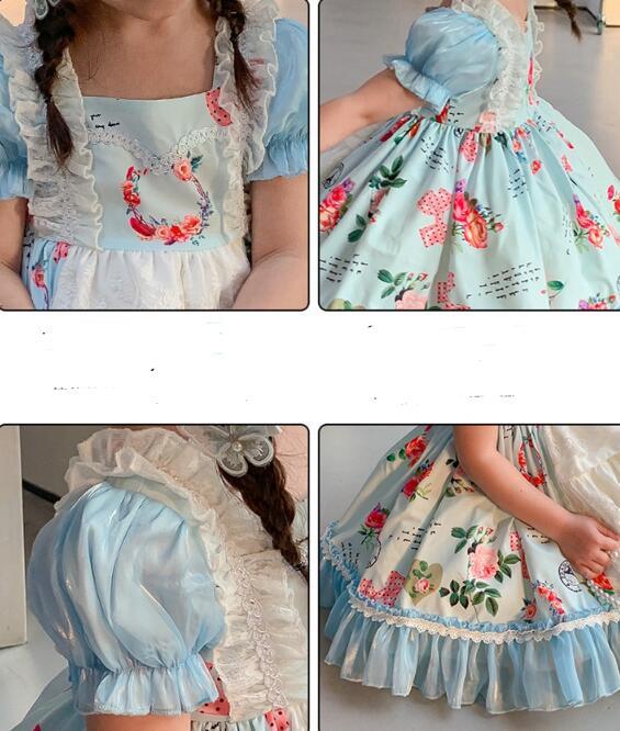 Girls Summer Court Style Lolita Dress