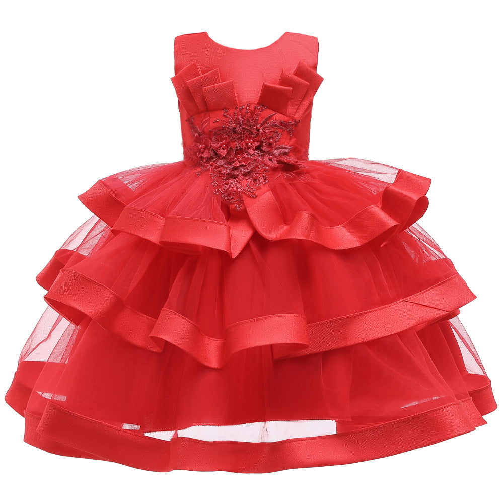 Children's Princess Gown Dress Dress Multi-layer Pettiskirt