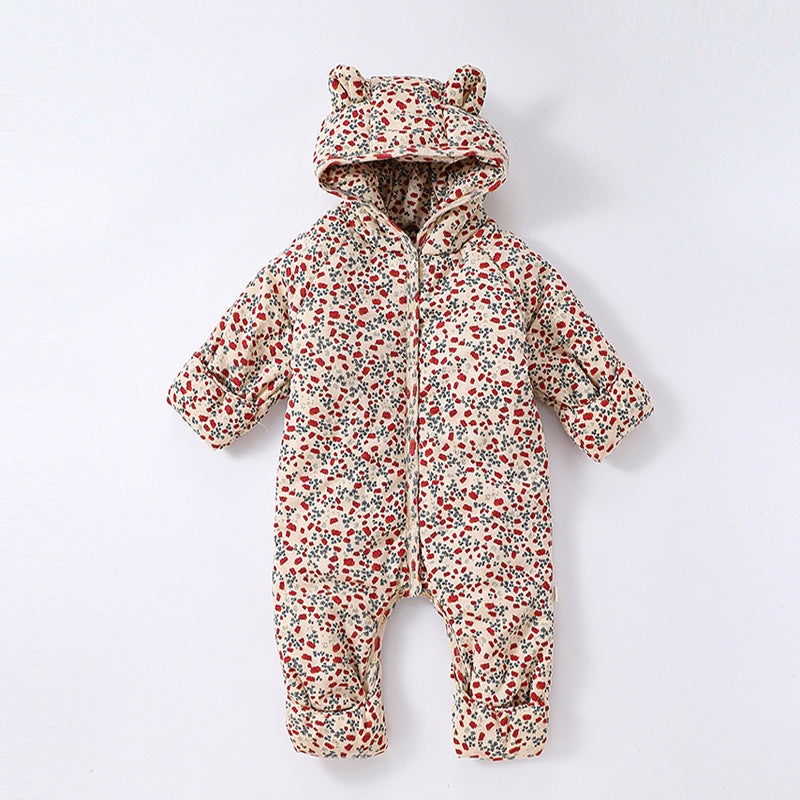 Thickened Warm Children's Romper In Winter