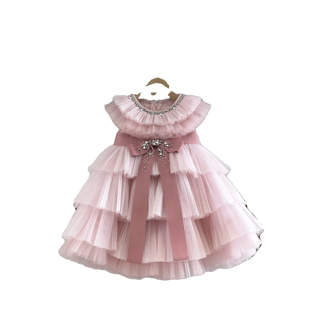 Robe tutu en tulle avec nœud d'anniversaire pour fille