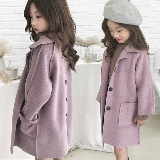 Manteau en laine pour enfants pour l'automne et l'hiver