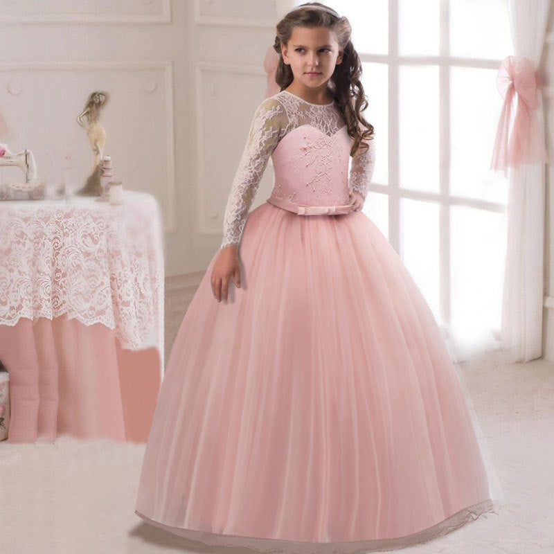 Kids Long Flower Girl Dress Dress