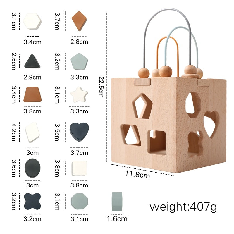 Children's Wooden Geometric Box Puzzle Toys