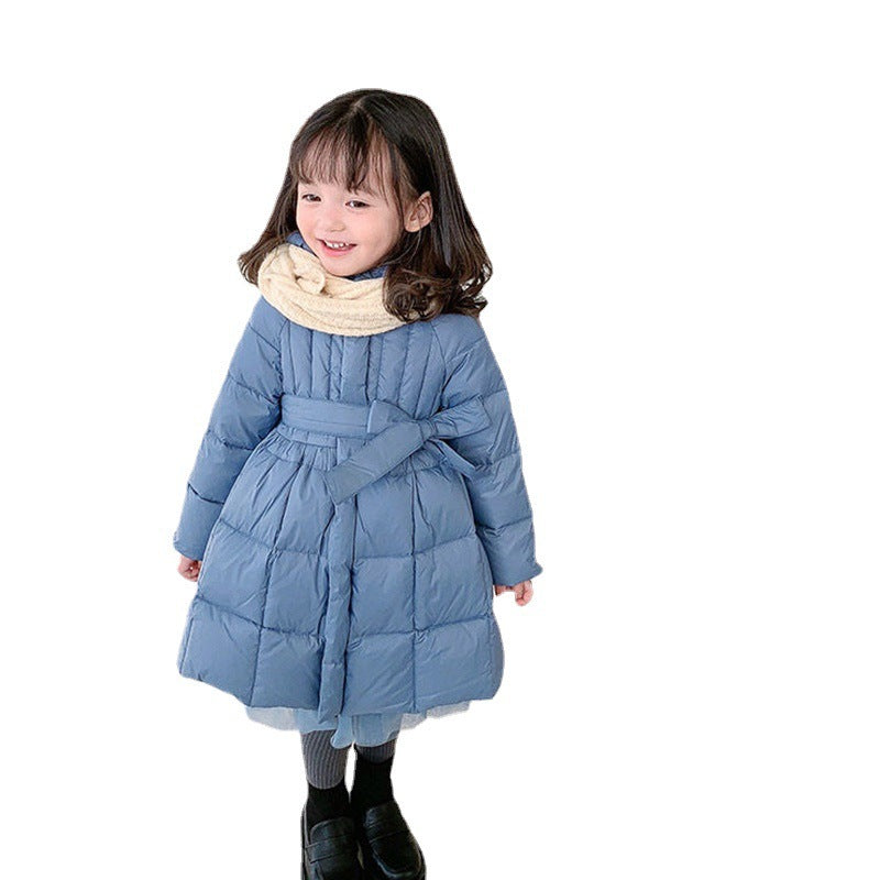 Vêtements d'hiver pour enfants Manteau mi-long pour petite fille