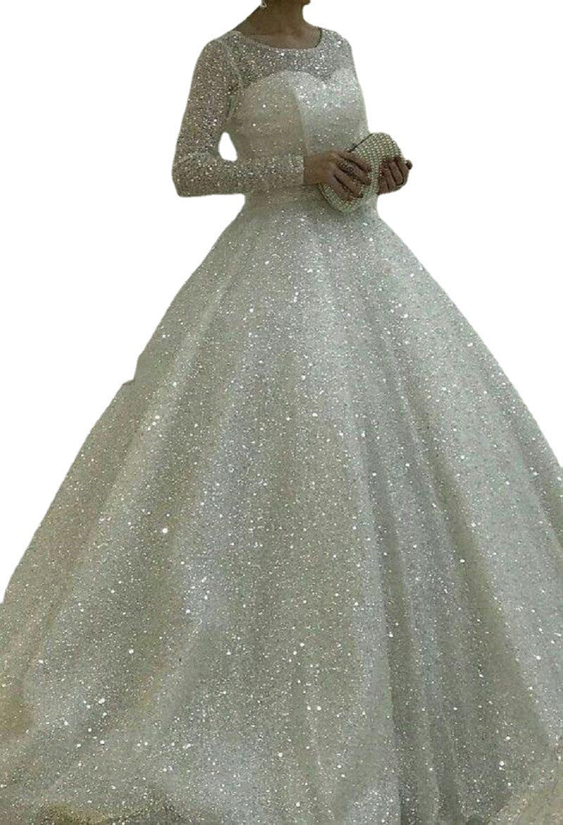 Slimming Tulle Tutu Plus Size Trailing Wedding Dress