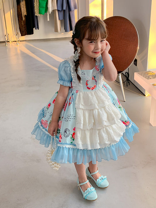 Robe Lolita d'été de style tribunal pour filles