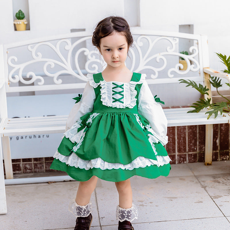 Vestido de lolita de estilo dulce y occidental Vestido para niños Princesa esponjosa