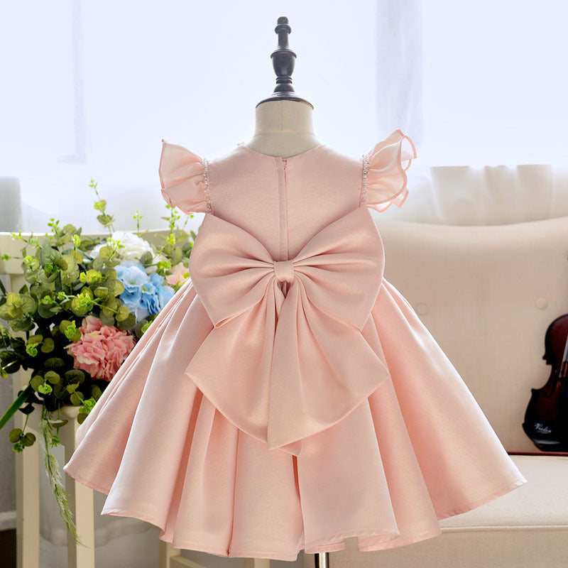 Robe de soirée pour premier anniversaire de bébé fille de fleur, petite robe à fleurs pour enfant