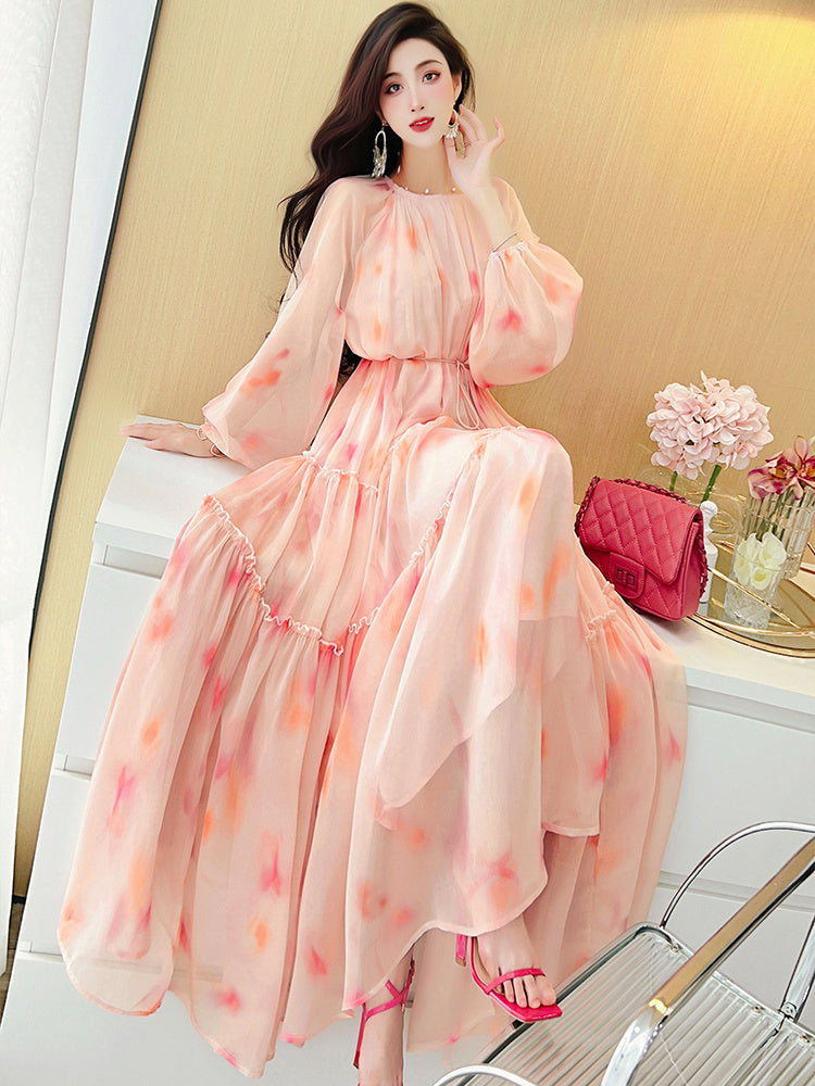 Women's Gentle Chiffon Floral Dress