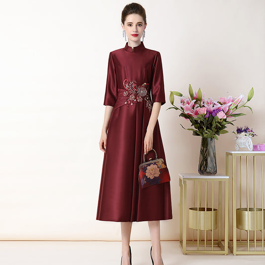 Robe de banquet Cheongsam tempérament dames mariage