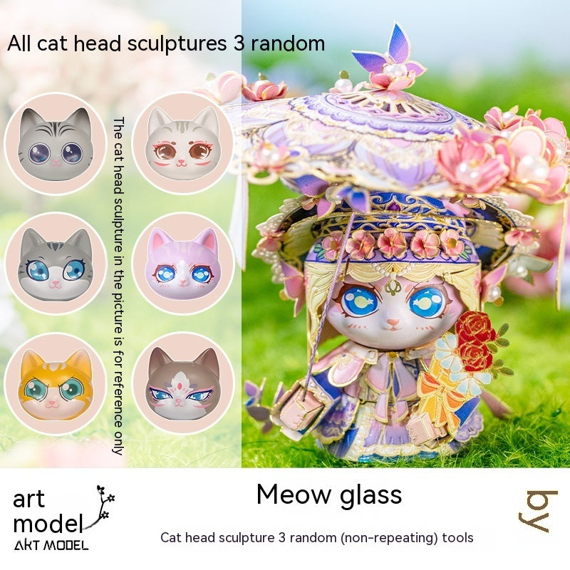 Lucky Cat God Of Wealth 3D Puzzle Model Metal Assembly Model Handmade Fashion Decoration Gift