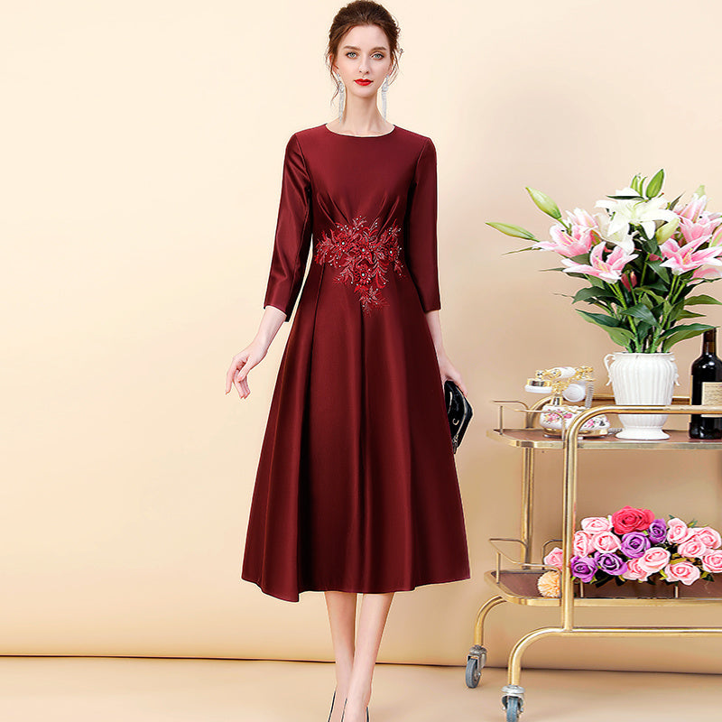 Women's Slim Fit Thin Embroidery Dress