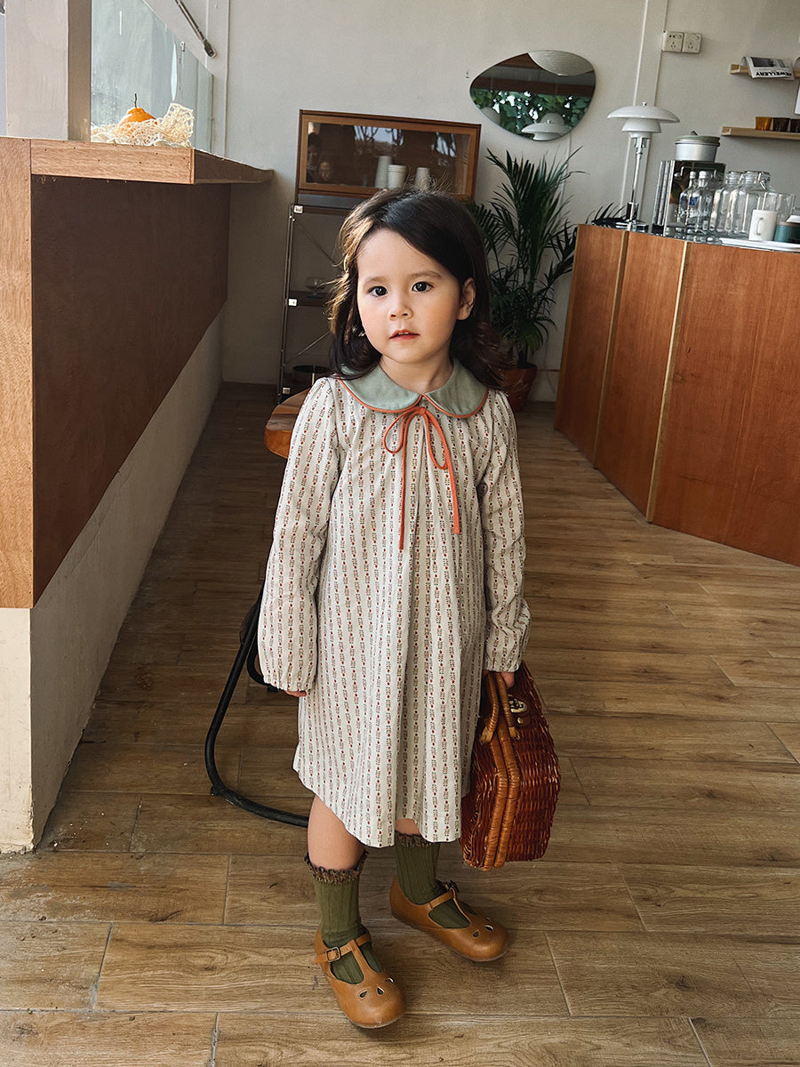 Fragmented Retro Dress For Children