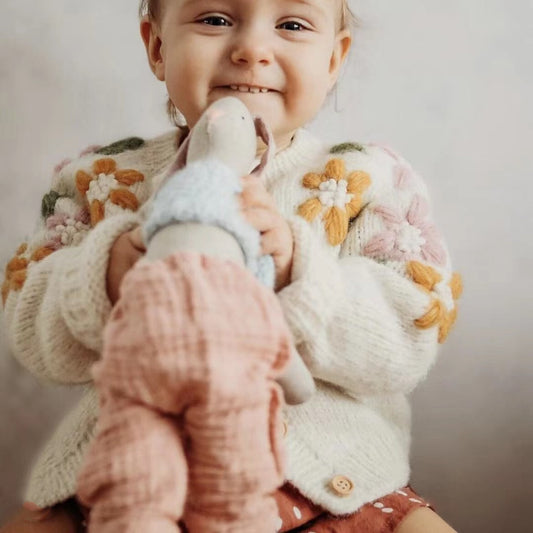 Cardigan pull fin pour fille, haut tricoté