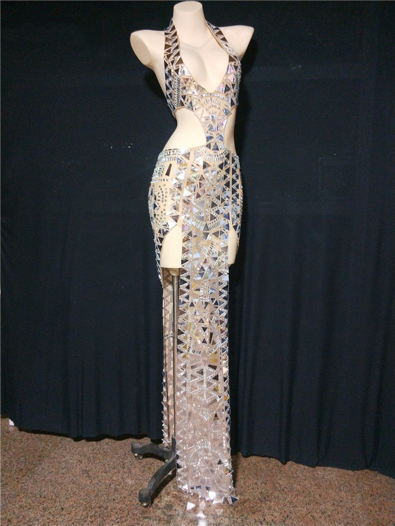 Ladies Rhinestone Dress Stage Costumes