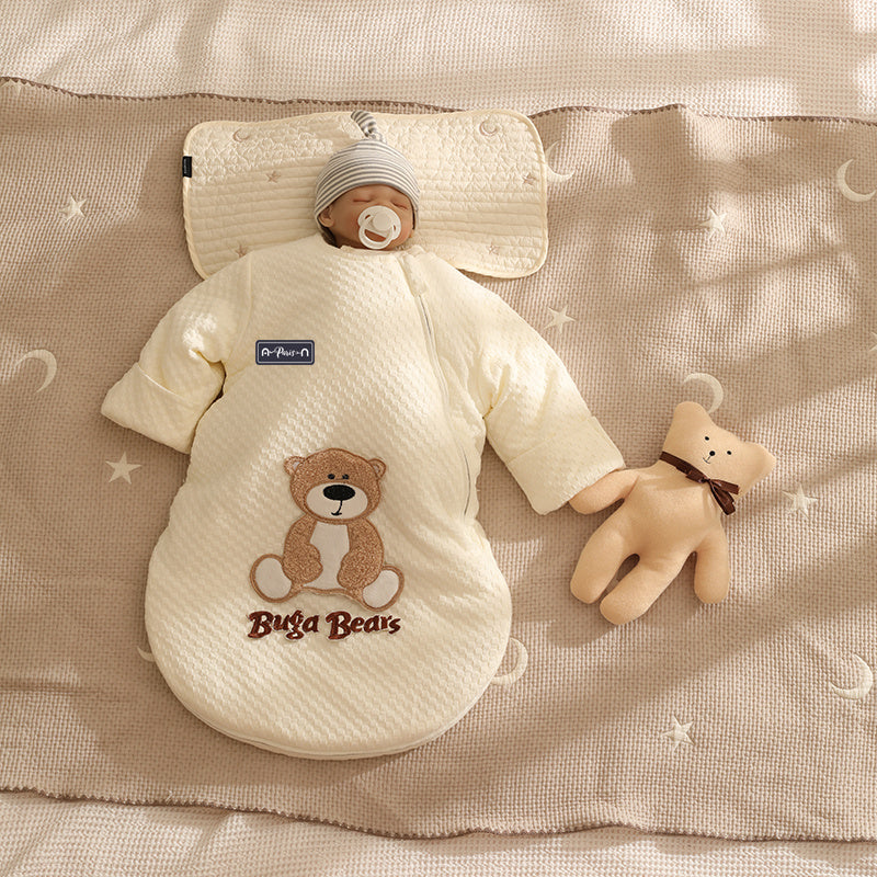 Autumn And Winter Thickening Spring And Autumn Pure Cotton Newborn Baby Anti-shock Sleeping Bag