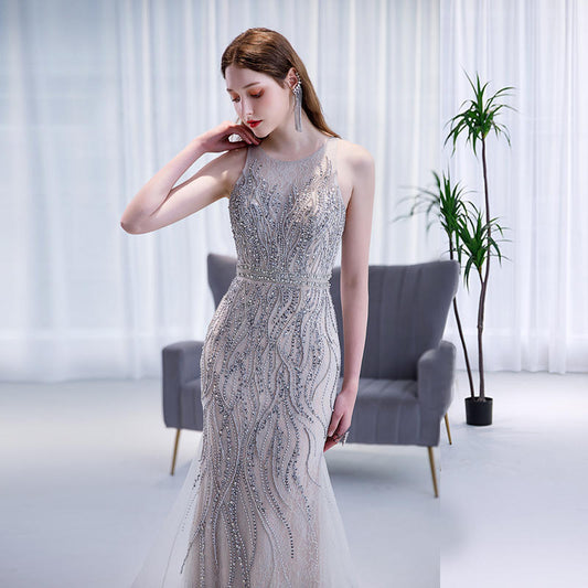 High End Light Luxury Small Crowd Fishtail Evening Dress