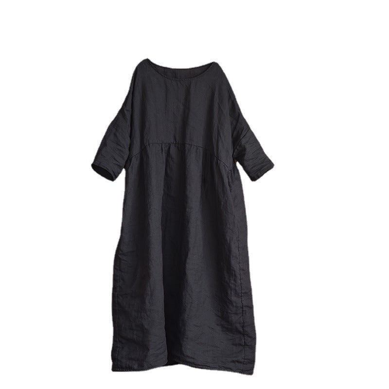 Women's Cotton And Linen Retro Dress