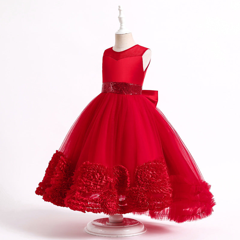 Nouvelle jupe robe bouffante de style occidental pour enfants