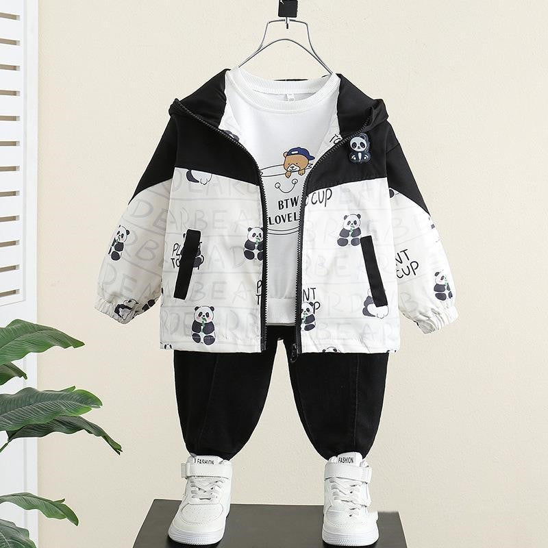 Boys' Coat Spring And Autumn Hooded Jacket