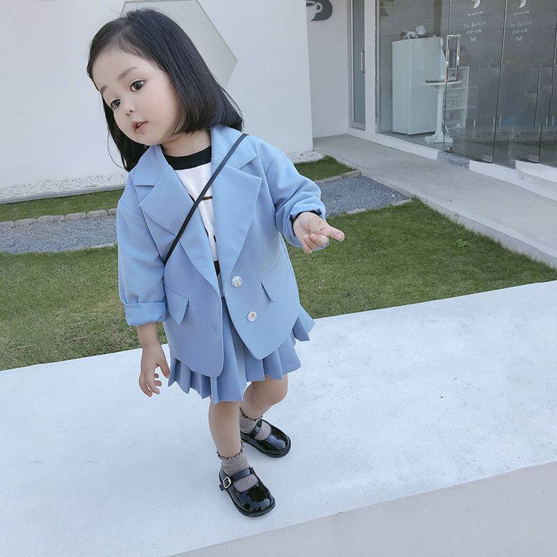 Girls' Suit Long-sleeved Jacket Casual Pants