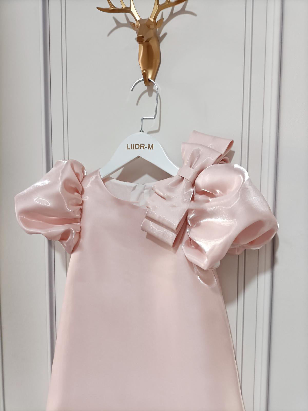 Girls' Fashionable Personality Bubble Sleeve Dress