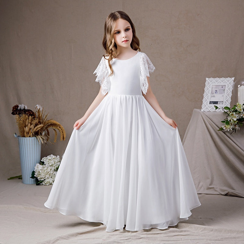 Costume Chiffon Princess Girls' Western Style Evening Stage Performance Dress Summer