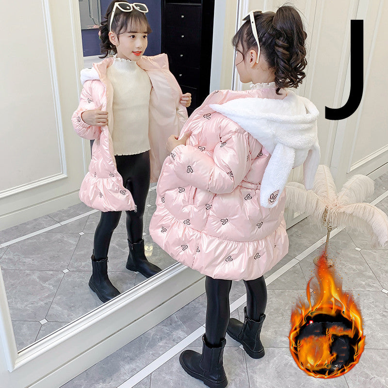 Children's Mid-length Padded Down Jacket