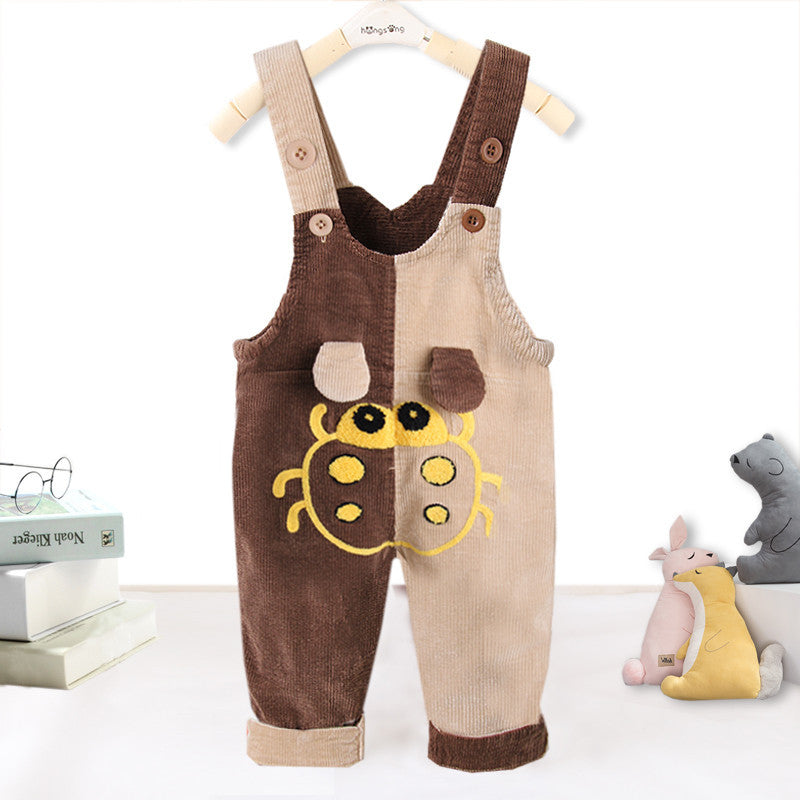 Thicken Plus Velvet Children's Overalls