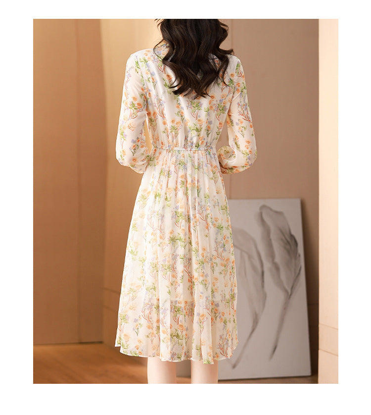 Chiffon Floral Dress Spring And Summer