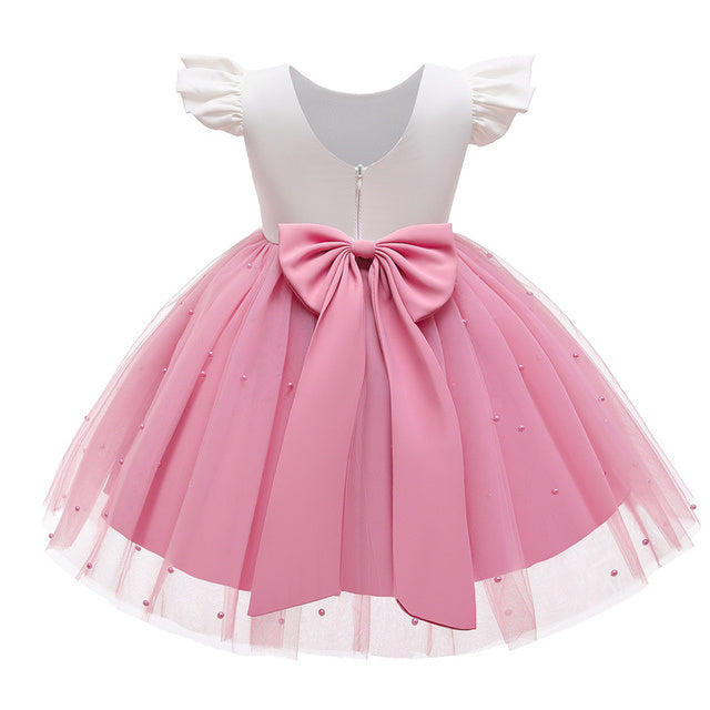 Robe d'anniversaire pour filles de 1 an, Costume de fleur de mariage en dentelle