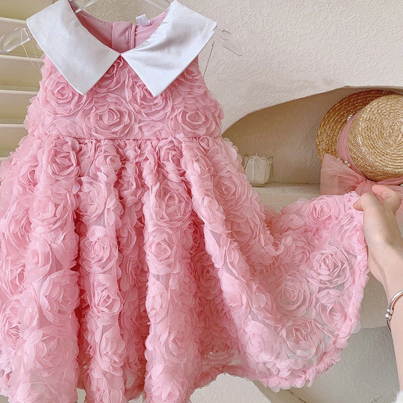 Children's Handmade Mesh Fashionable Princess Dress