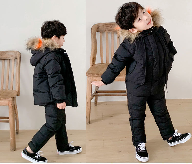 Baby Down Jacket Boy Suit Children's Western Style Jacket Anti-season