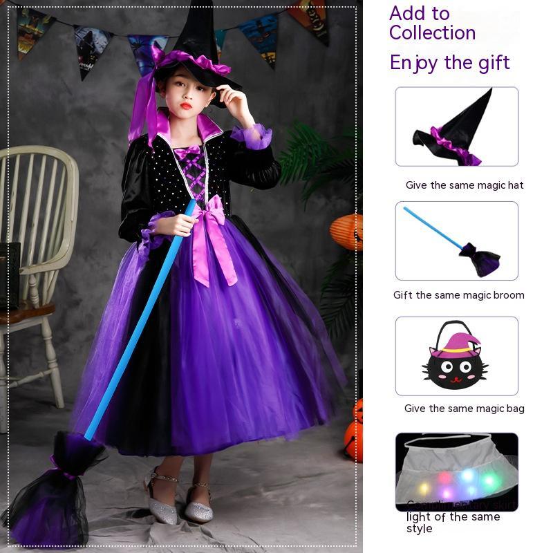 Robe lumineuse pour filles, costume de spectacle d'Halloween