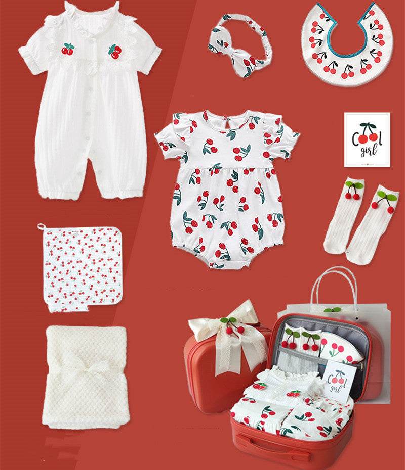 Baby Creative Cherry Print Onesie Set