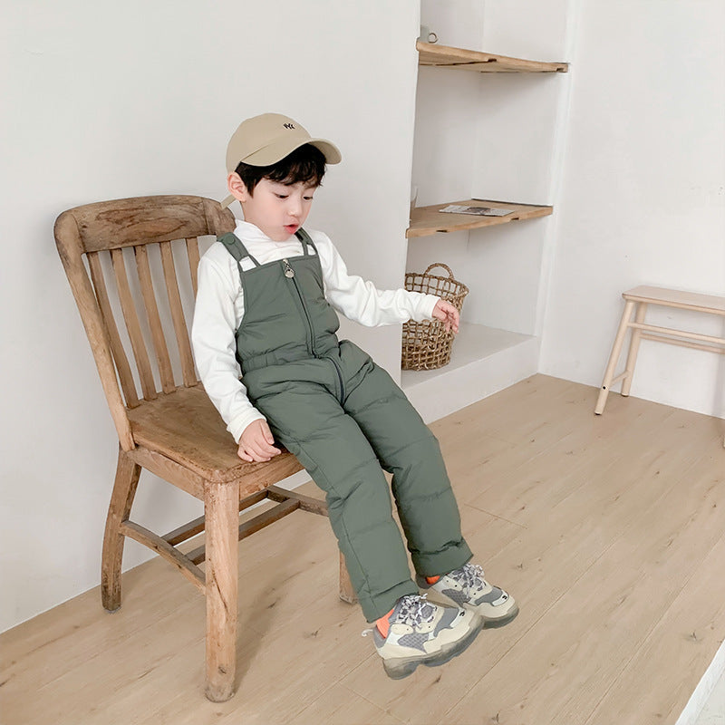 Children Down Cotton Trousers Thickened Clothing