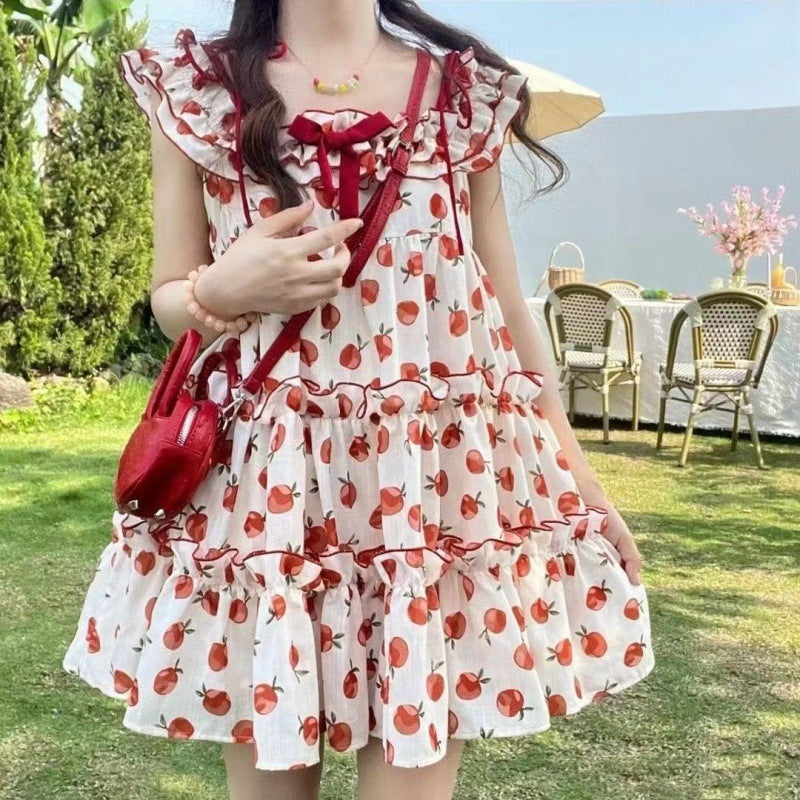 Robe d'été japonaise en dentelle ressemblant à un champignon d'arbre mignon