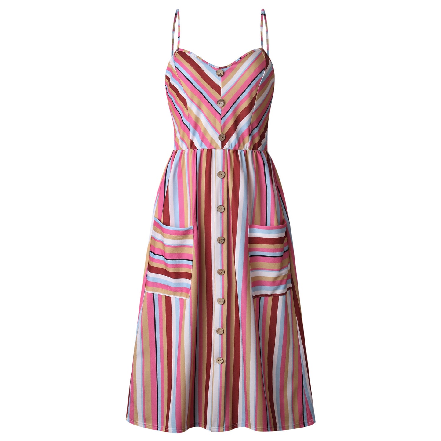 Robe fleurie à bretelles tendance pour femme